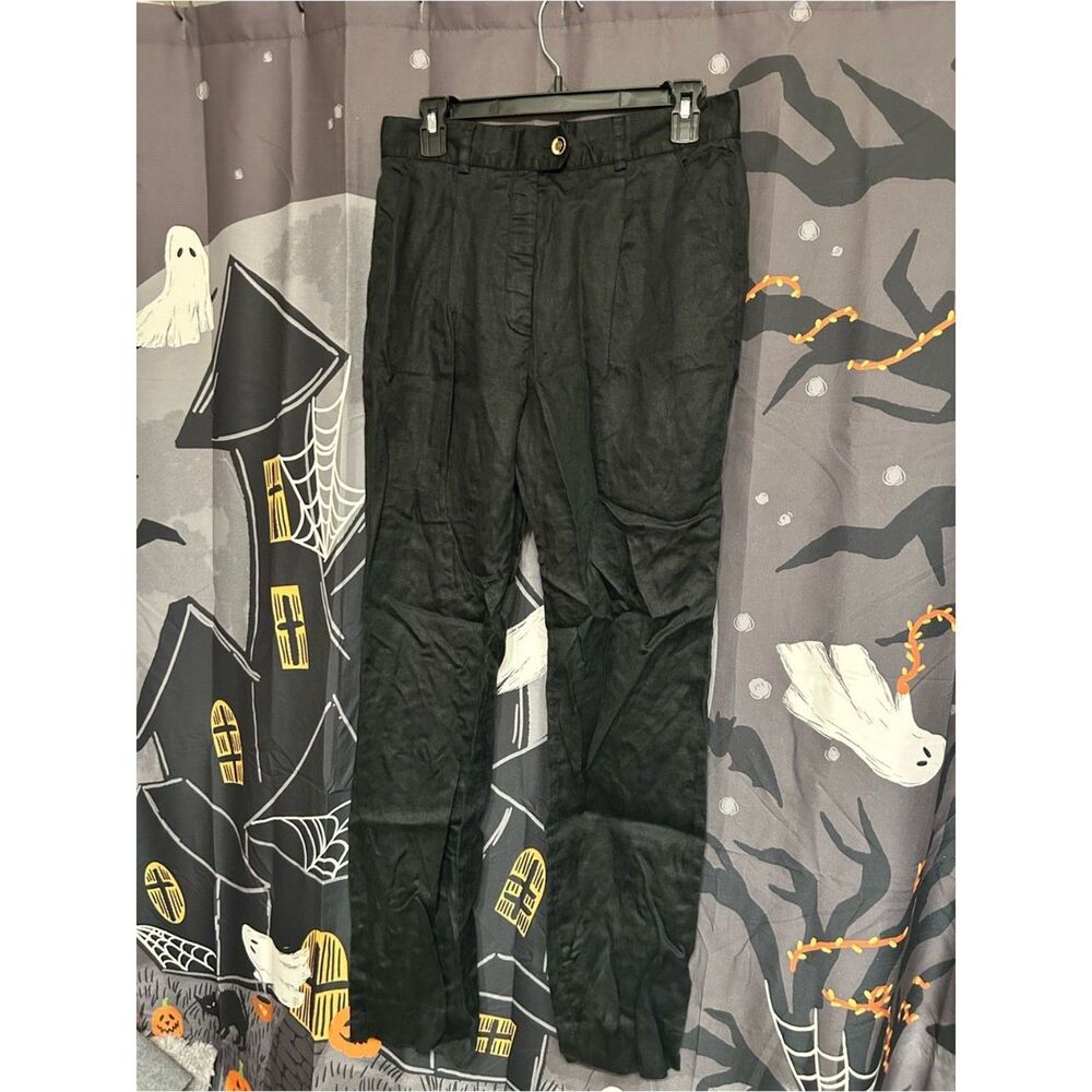 Vintage ESCADA by Margaretha Ley 100% Linen Black Trousers
